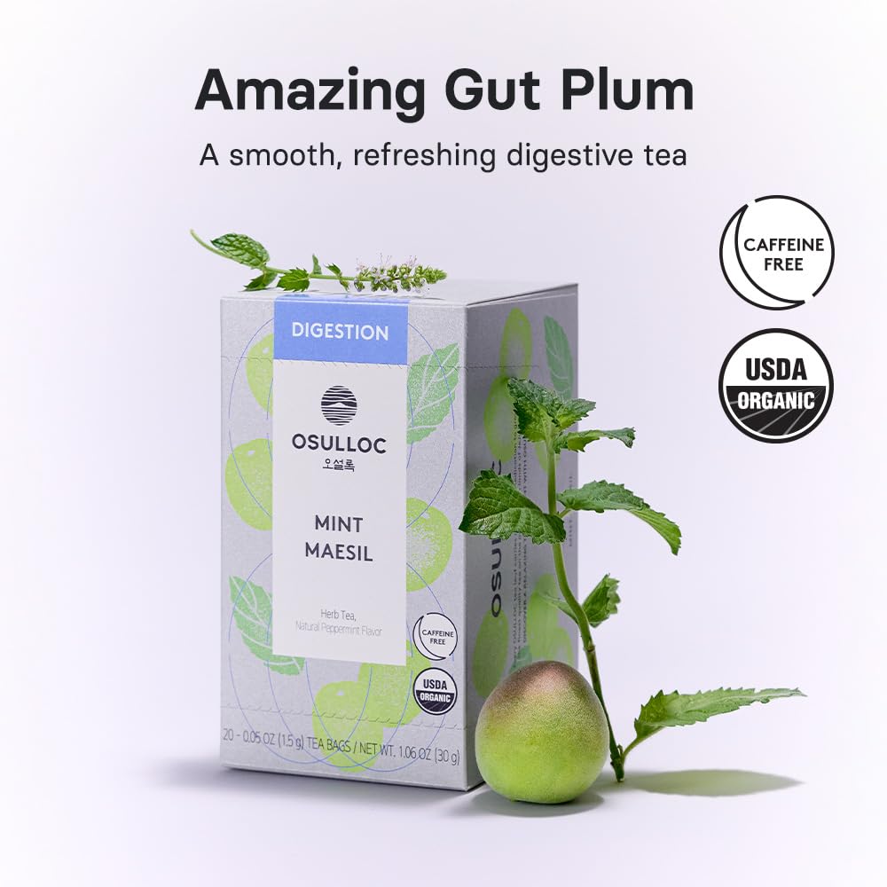 Osulloc Mint Maesil tea cup steeped invites a light, palate-cleansing sip.