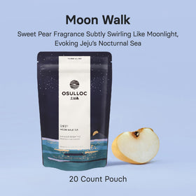Osulloc Moon Walk Tea pear and honey aroma hints for dessert pairing.