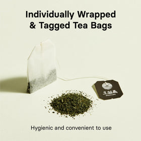 Osulloc premium blend reveals gentle floral notes paired with green tea.