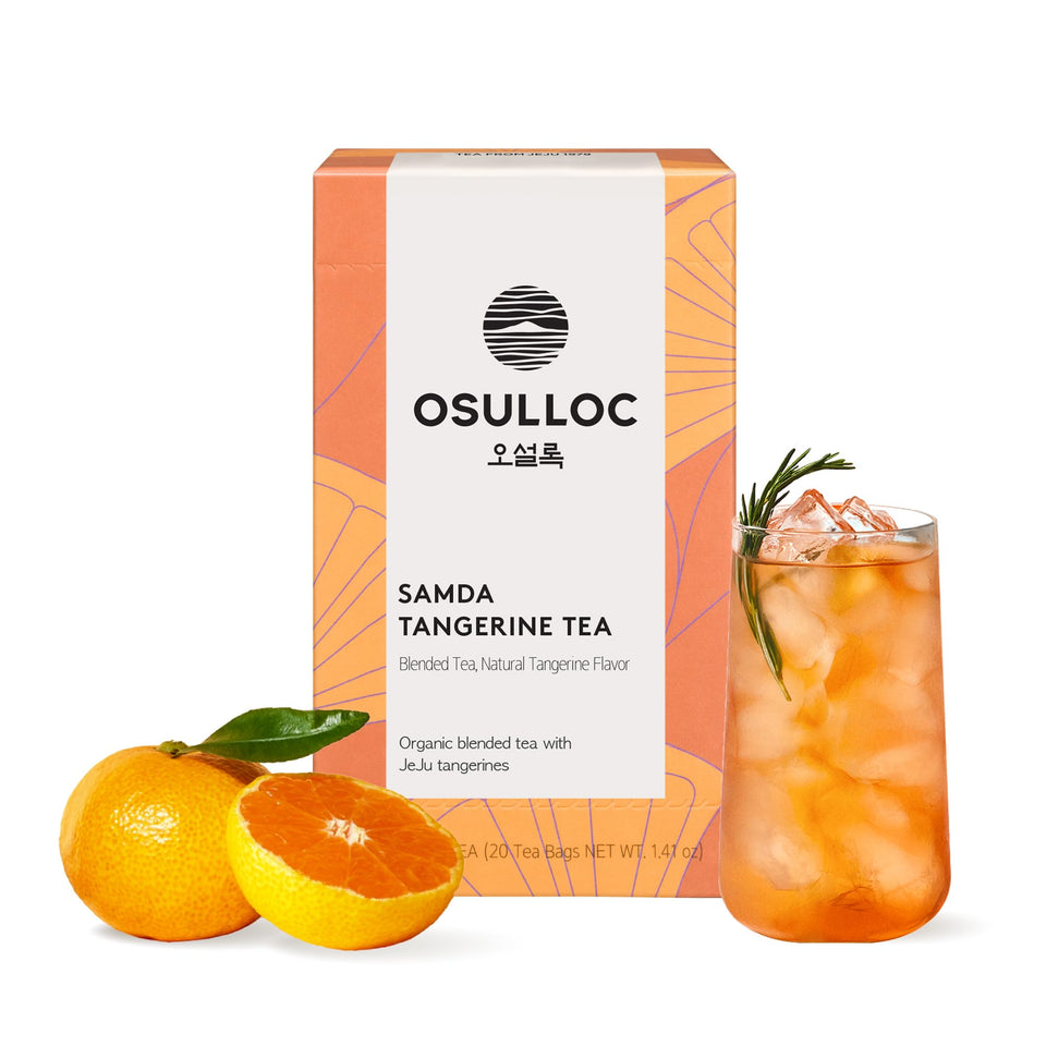 Osulloc Tangerine Tea bags show fresh Jeju flavor for iced drinks.