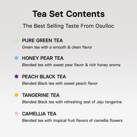 Osulloc tea cups with brewing scene highlight serene self-care moments