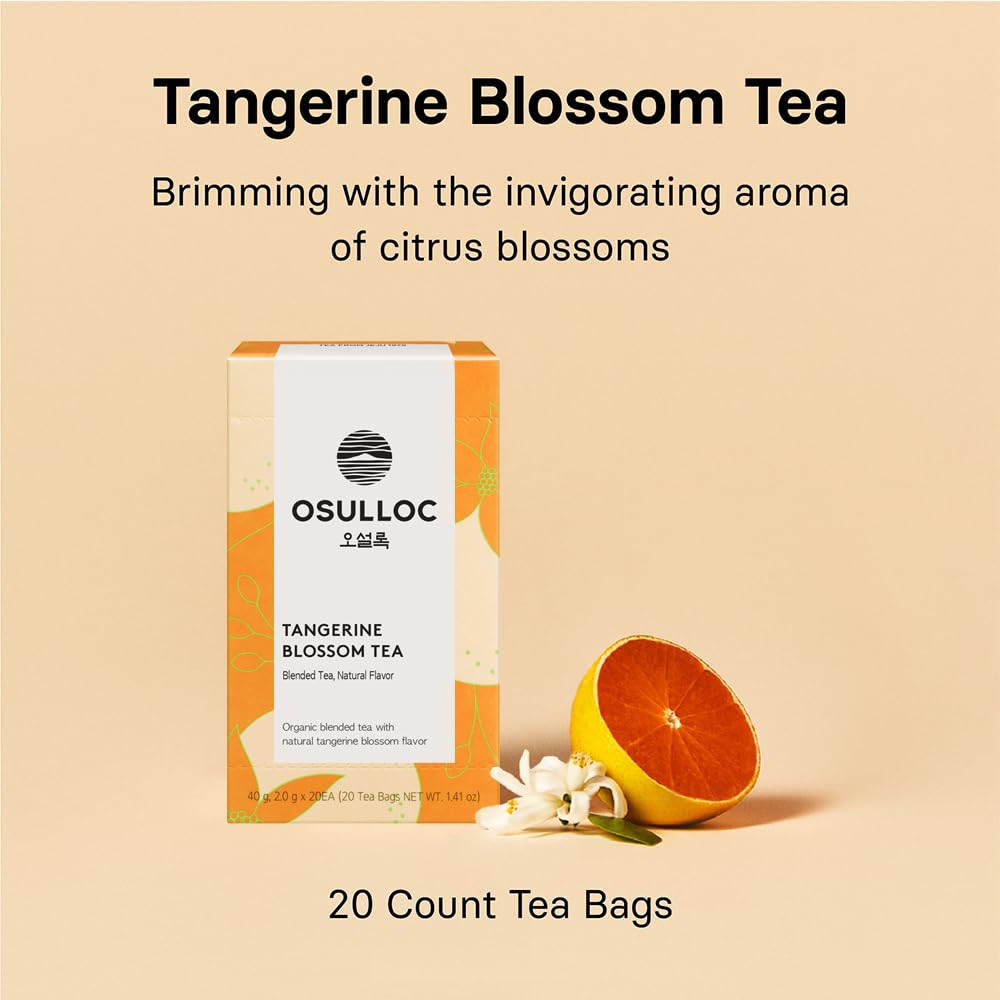 Osulloc tea packaging with label indicating USDA Organic certification