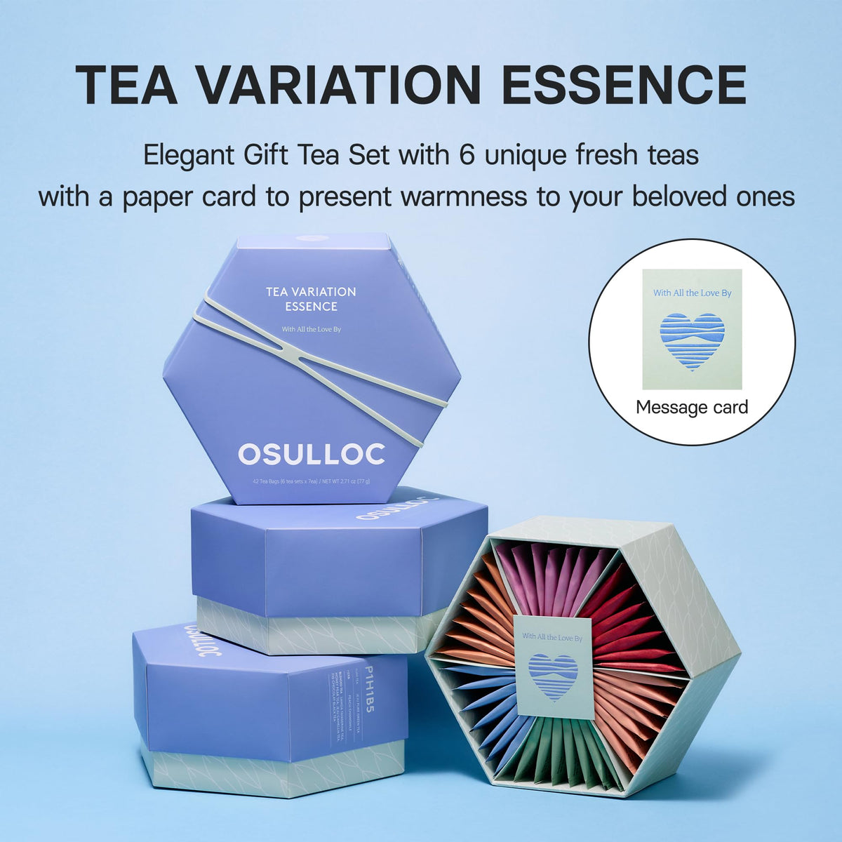 Osulloc hexagon gift packaging ideal for special occasions.