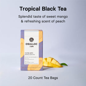 Osulloc Tropical Mango Peach aroma highlights fruity notes for relaxation.