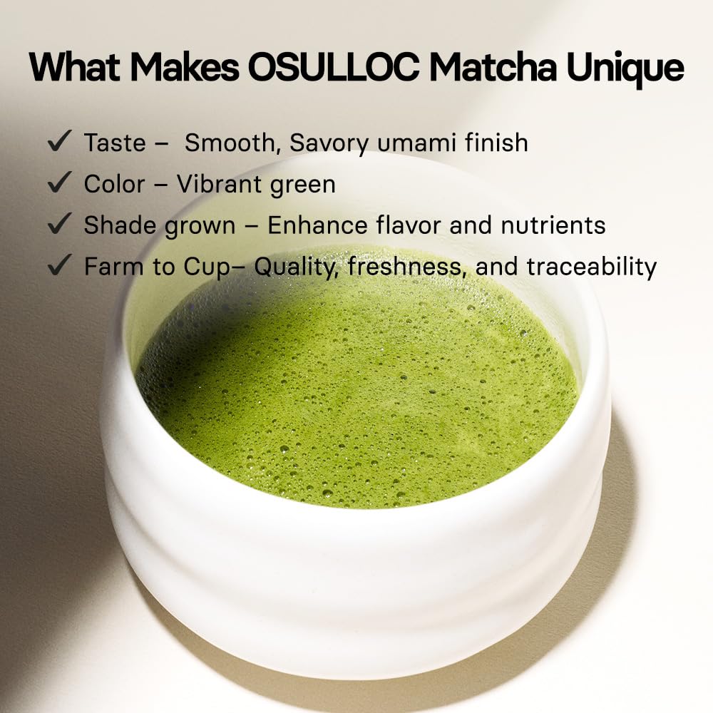 Osulloc Volcanic Isle Matcha close-up of vibrant green powder for versatile cooking