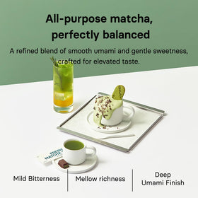 Osulloc Volcanic Isle Matcha latte with airy foam and rich aroma