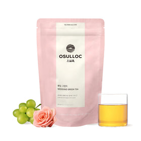 Osulloc Wedding Green Tea pyramid bag with floral aroma and muscat sweetness.