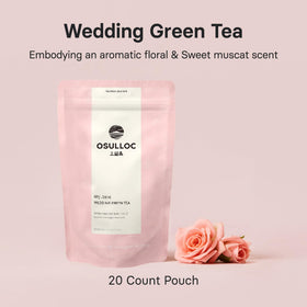 Osulloc Wedding Green Tea served hot or iced for a refreshing floral-muscat experience.