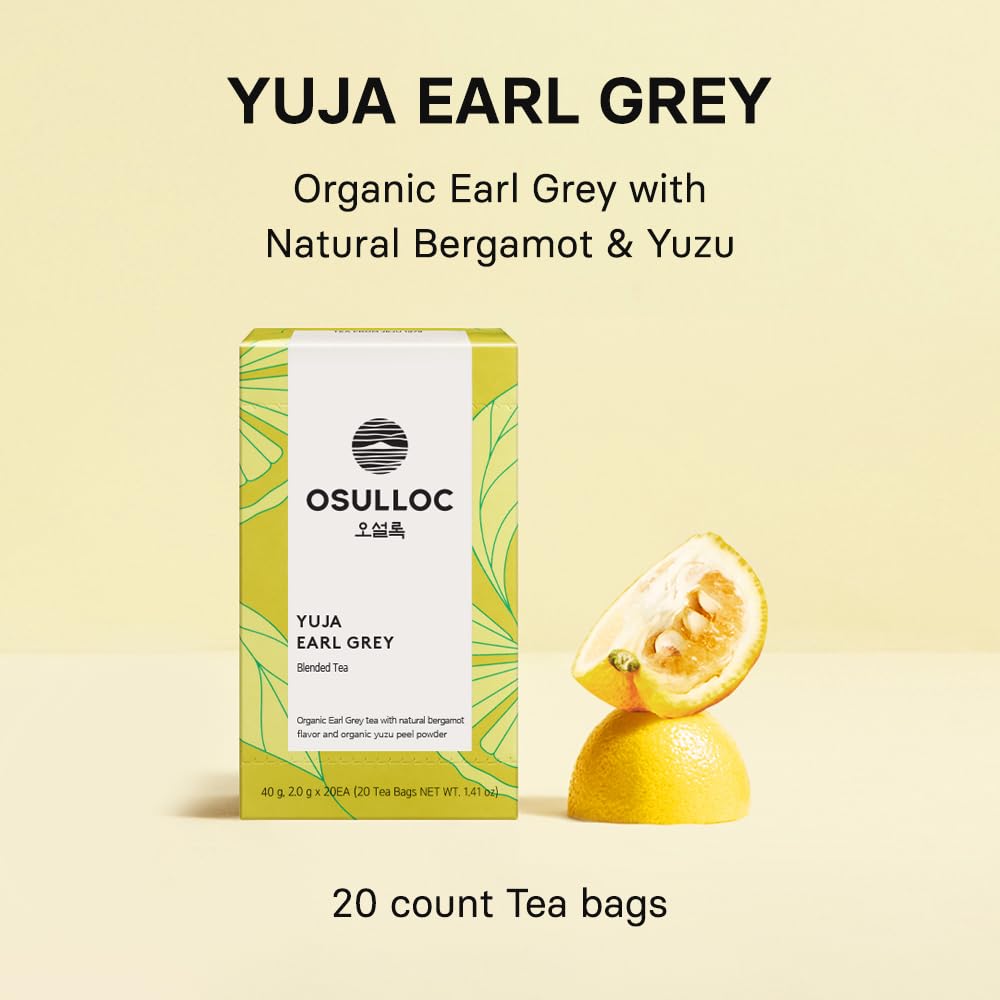 OSULLOC Yuja Earl Grey front view inviting a citrus-forward start to your day