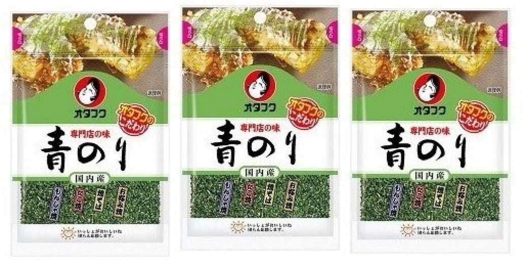 Otafuku Aonori flakes seaweed ready to sprinkle on noodles for a savory boost