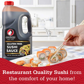 Otafuku label detail on gluten free eel sauce bottle