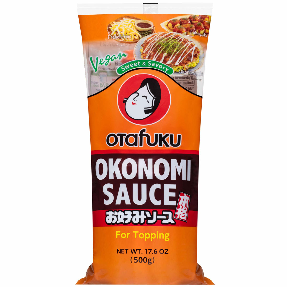 Otafuku Okonomi Sauce bottle pour for rich okonomiyaki topping.