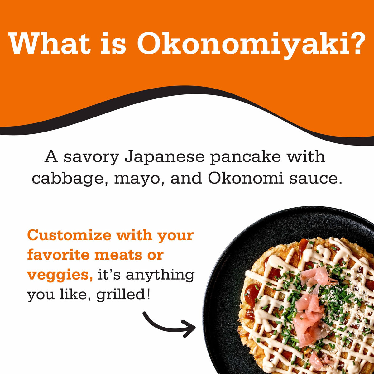 Otafuku Okonomiyaki pancake ready to serve for guests.