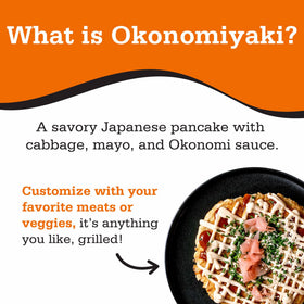 Otafuku Okonomiyaki pancake ready to serve for guests.
