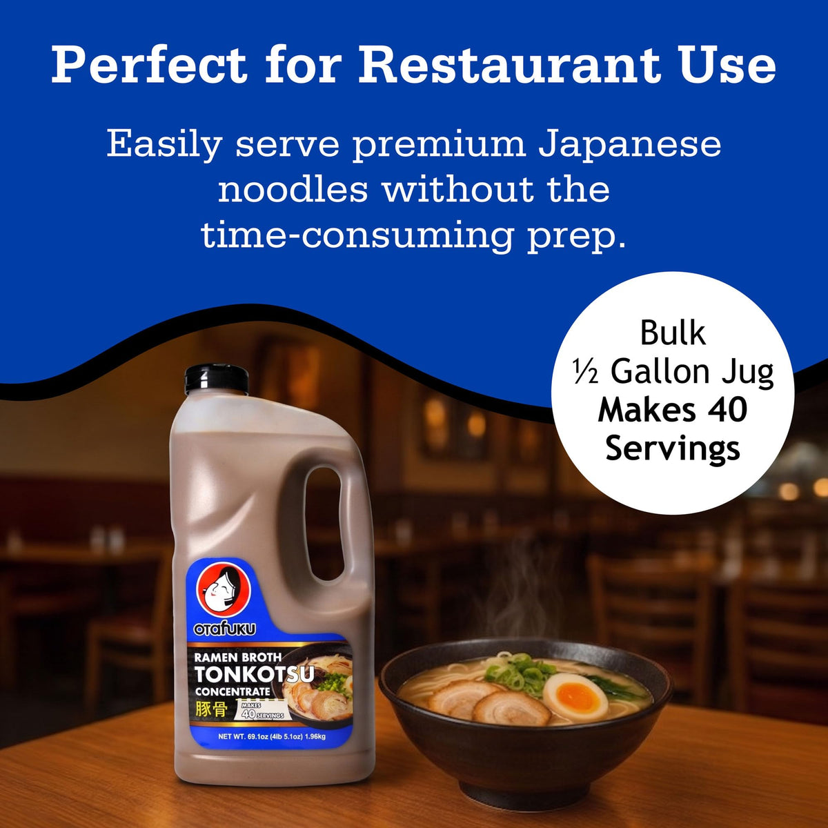 Otafuku shelf-stable ramen base for easy storage and year-round use.