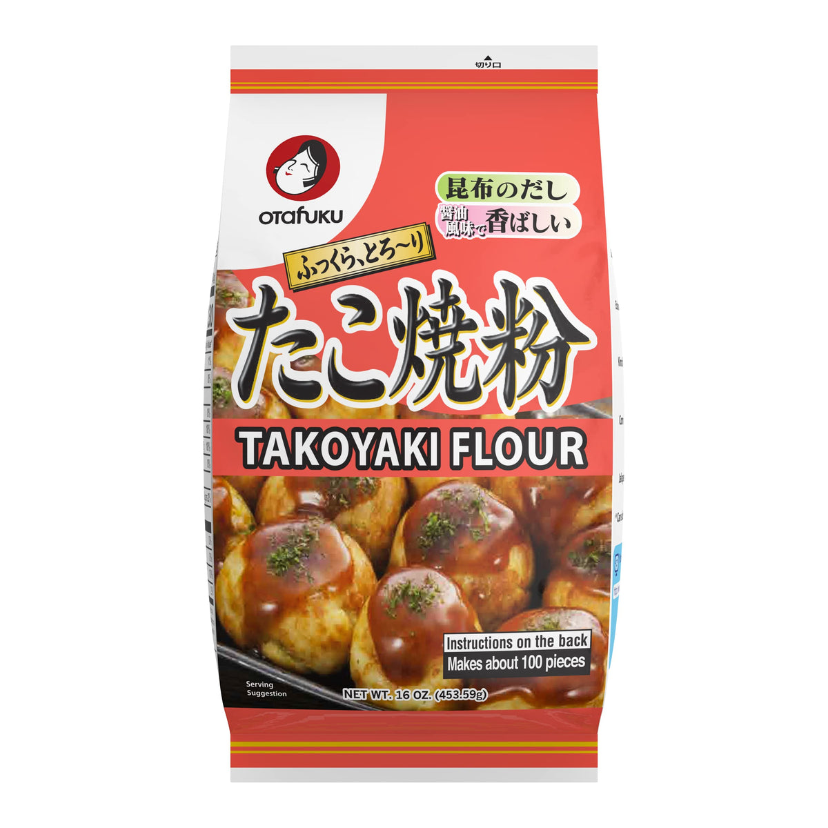 Otafuku Takoyaki flour bag ready for home octopus-ball making