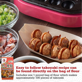 Otafuku takoyaki balls assembly with octopus and toppings