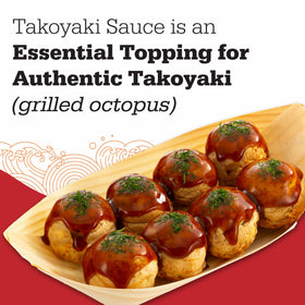 Otafuku Takoyaki Sauce dipping-bowl—perfect for dipping takoyaki and crispy snacks