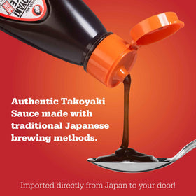 Otafuku Takoyaki Sauce label—close-up shows authentic packaging and premium flavor