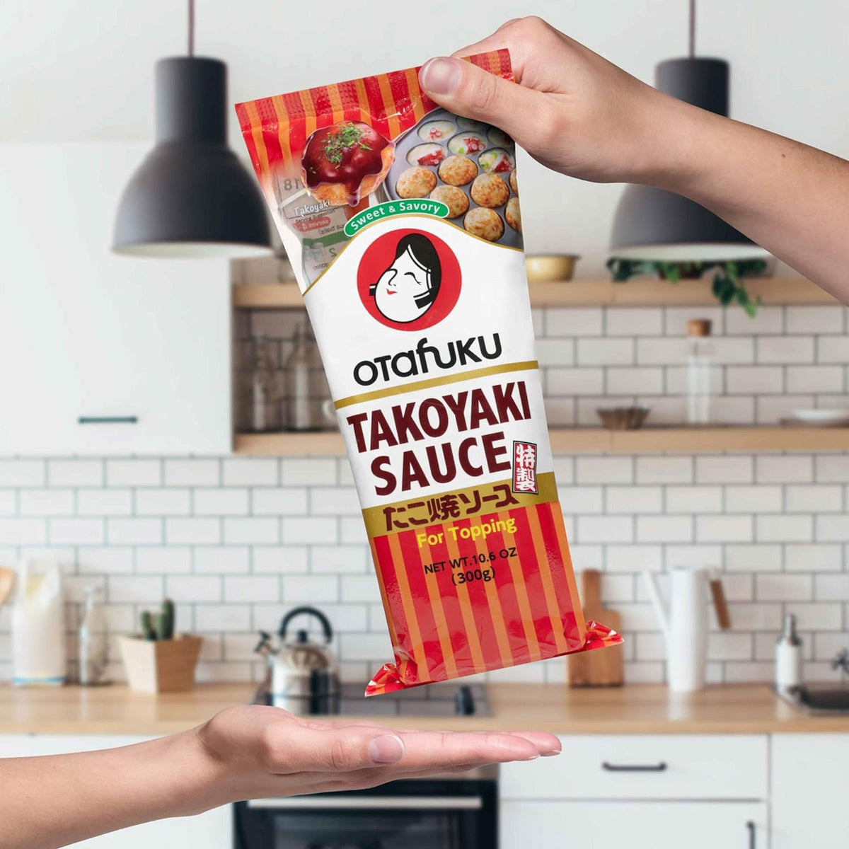 Otafuku Takoyaki Sauce pantry-ready—keeps for versatile kitchen use