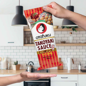 Otafuku Takoyaki Sauce pantry-ready—keeps for versatile kitchen use