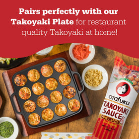 Otafuku Takoyaki Sauce restaurant-style—captures premium takoyaki flavor from Japan