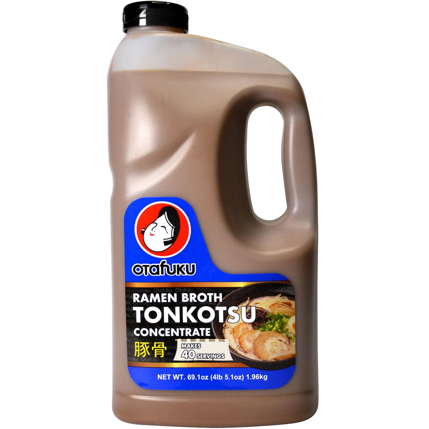 Otafuku tonkotsu broth concentrate bottle for authentic ramen flavor in busy kitchens.