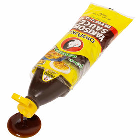 Otafuku Yakisoba Sauce bottle provides about 14 servings for multiple meals.