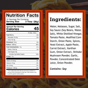 Close-up of Otafuku Yakisoba Sauce ingredients highlighting natural flavors.
