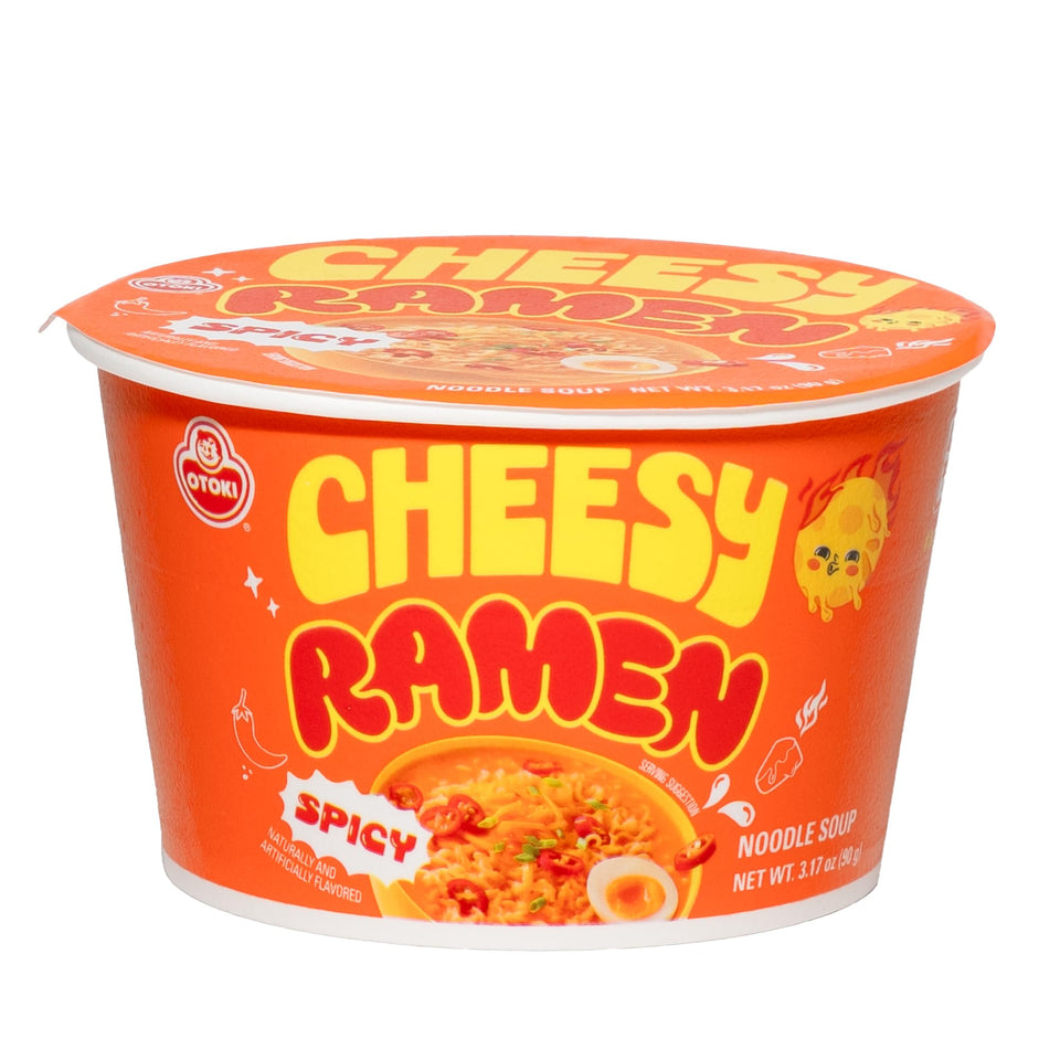 OTOKI Cheesy Ramen spicy broth close-up for bold, creamy flavor.