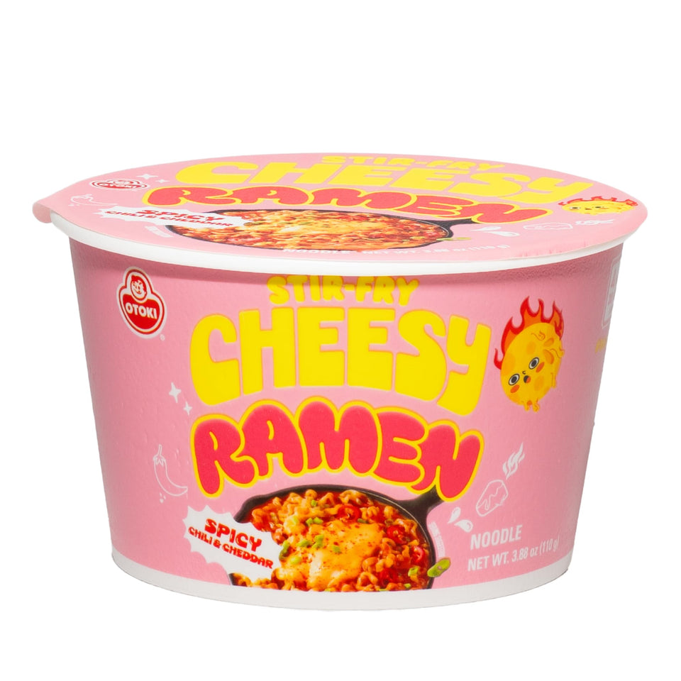 OTOKI Cheesy Stir-Fry Ramen Bowl, creamy cheddar and chili flavor for quick weeknight meals.