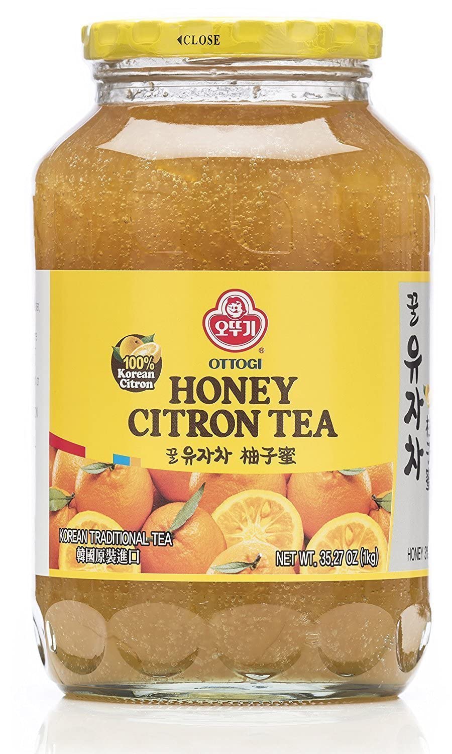 OTOKI Honey Citron Tea bottle close-up showing natural ingredients and aroma.