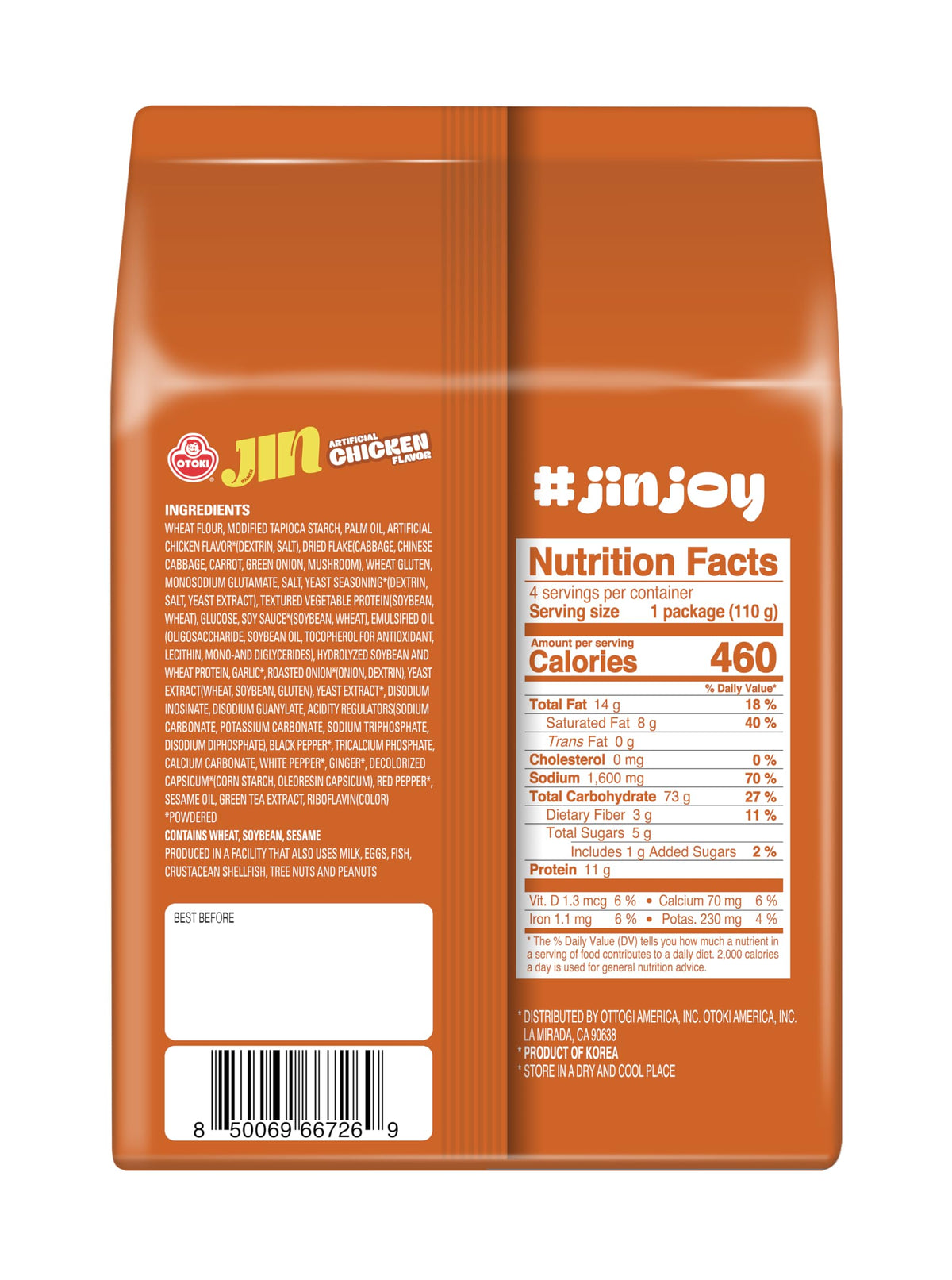 OTOKI Jin Ramen chicken noodles close-up, ready in minutes.