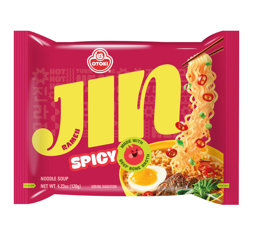 OTOKI Jin Ramen Spicy pack: bold Korean flavor, ready in minutes, ideal for quick meals