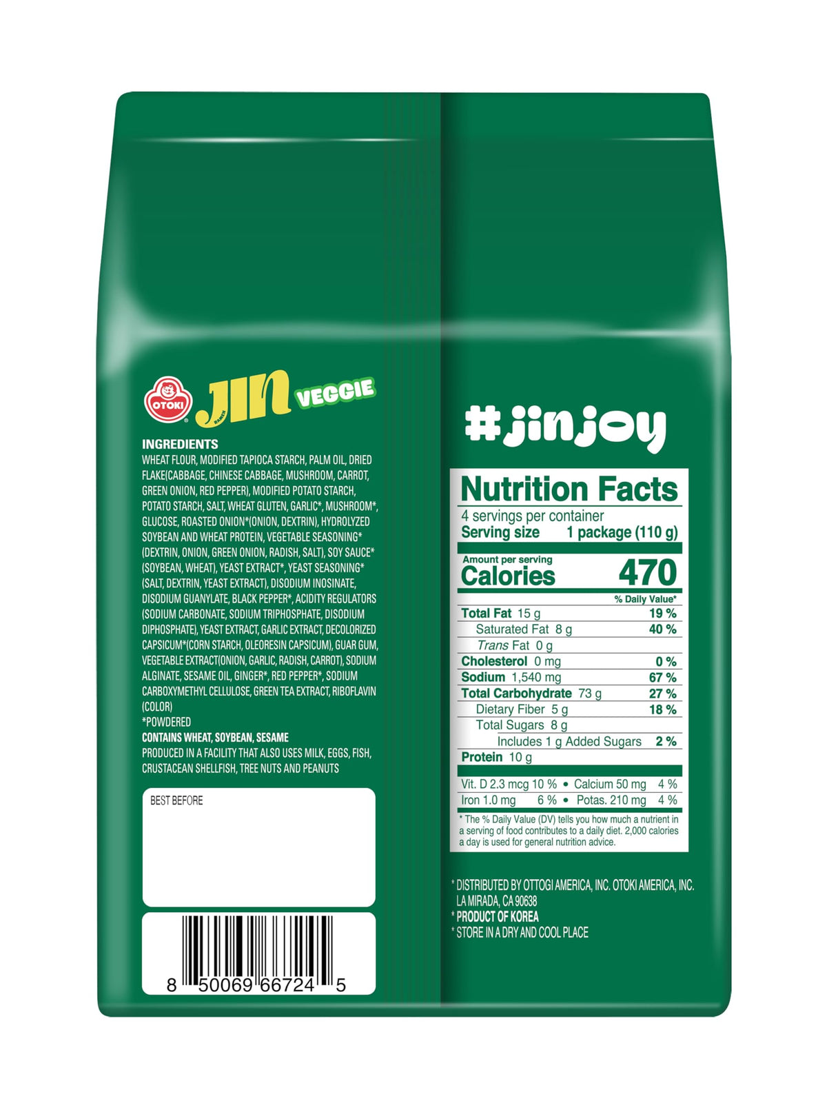 OTOKI Jin Ramen Veggie noodles close-up showcasing chewy texture ideal for quick dinners