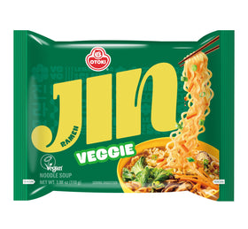 OTOKI Jin Ramen Veggie packaging shows pack of 4, a convenient vegan meal option