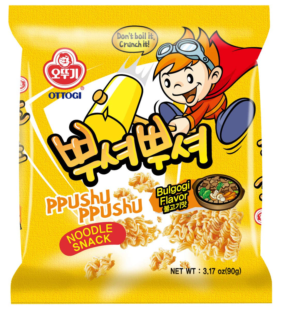 OTOKI Ppushu Ppushu packaging front shows bulgogi flavor for snacking
