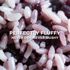 OTOKI purple rice bowl close-up with glossy texture