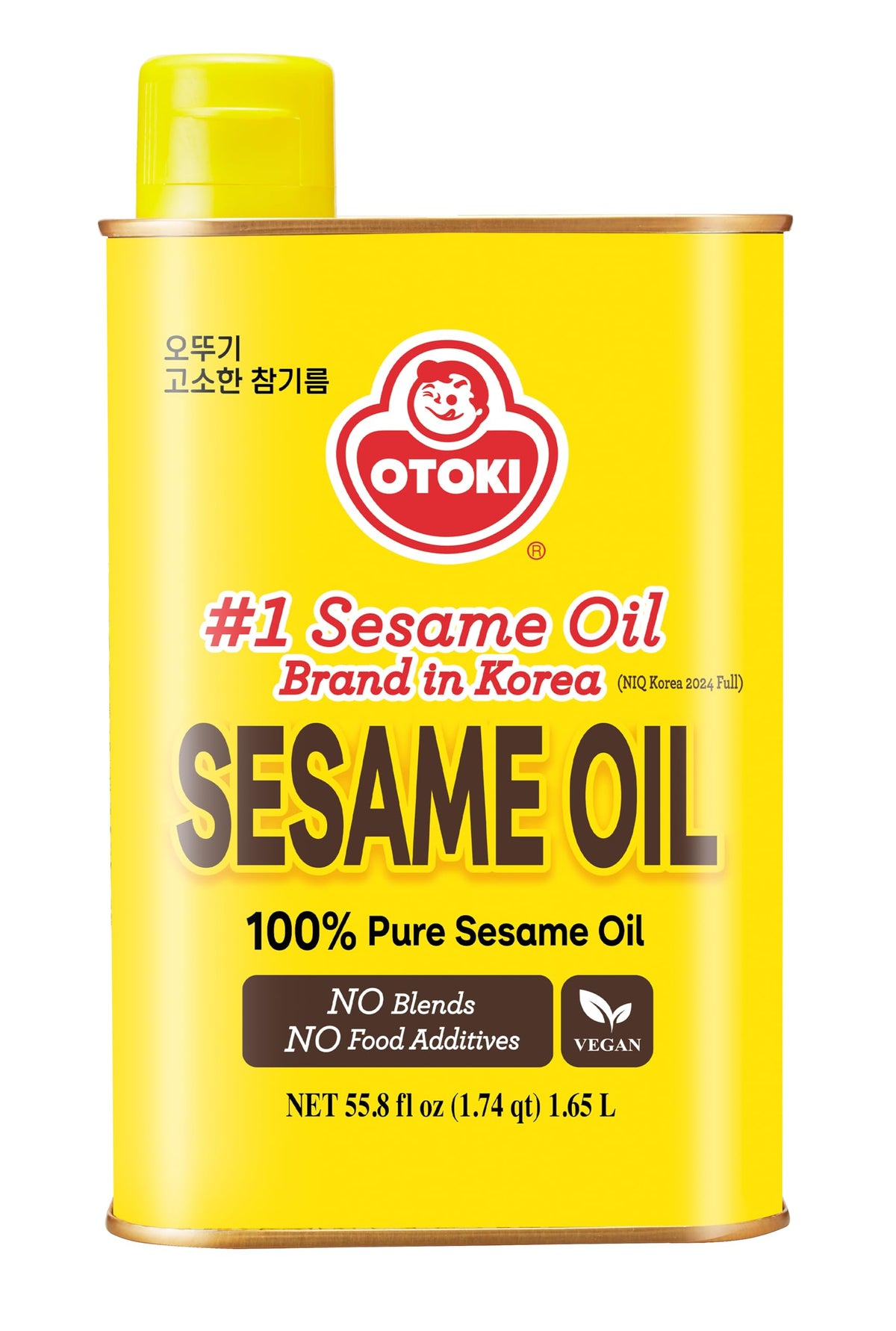 OTOKI roasted sesame oil bottle pour adds rich nutty aroma to bibimbap and stir-fries.