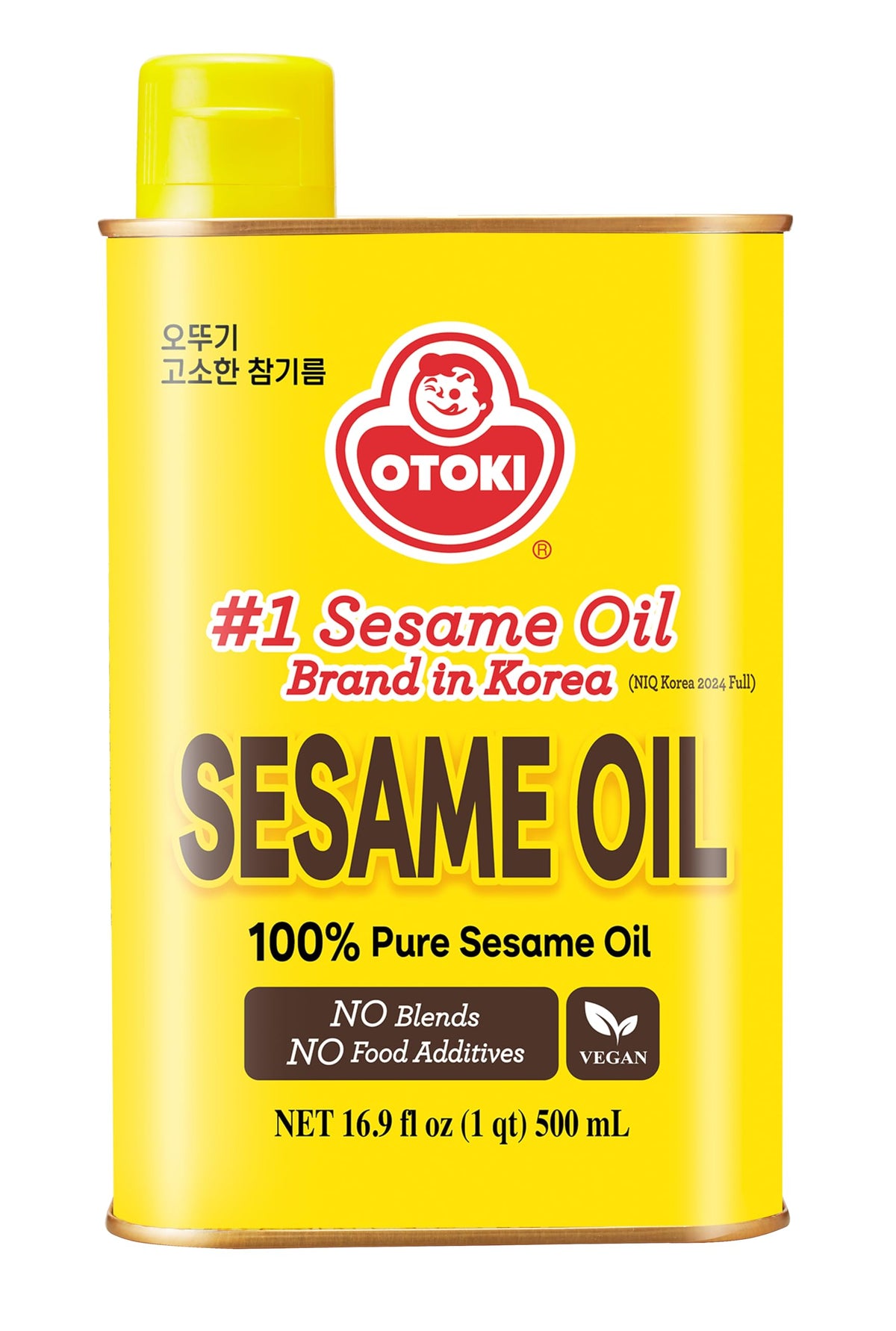 OTOKI roasted sesame oil bottle for authentic Korean flavor in stir-fries, dressings, and rice bowls.