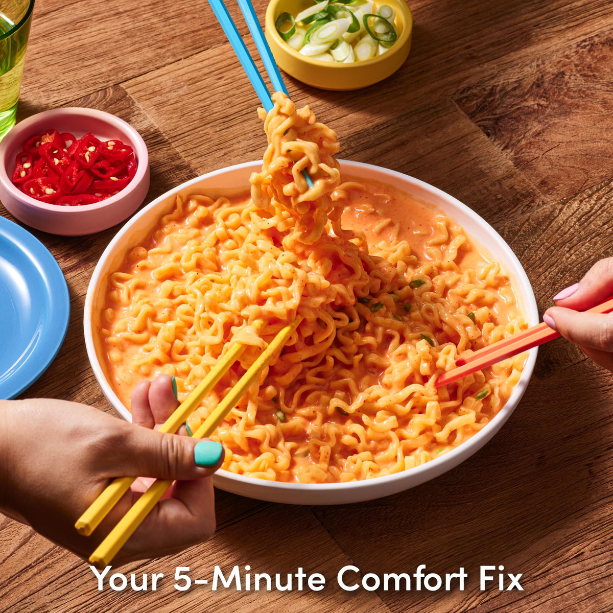 OTOKI Cheesy Stir-Fry Ramen sauce-coated noodles ideal for a fast lunch.