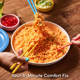 OTOKI Cheesy Stir-Fry Ramen sauce-coated noodles ideal for a fast lunch.