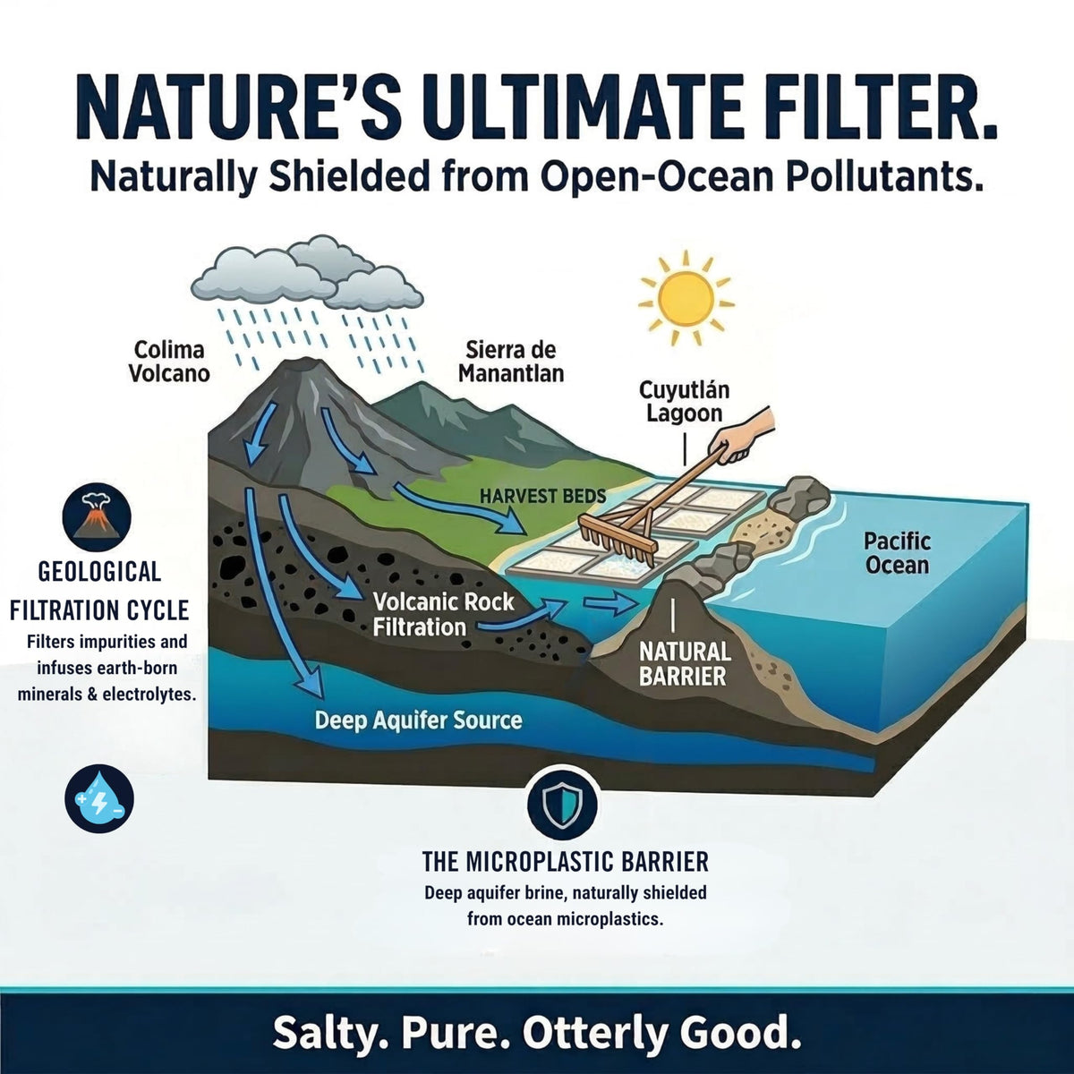 Otter Salt mineral-rich crystals deliver deeper flavor with less salt.