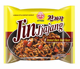 Ottogi Jin Jjajang noodles in a sealed pack for quick weeknight meals.