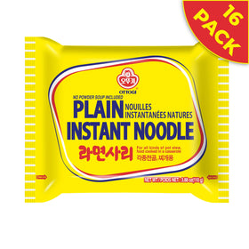 Ottogi plain ramen noodles cooking-ready, ideal for fast meals and soup bases.