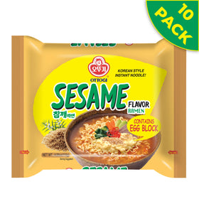 Ottogi Spicy Sesame Ramen broth delivers nutty aroma and warmth.
