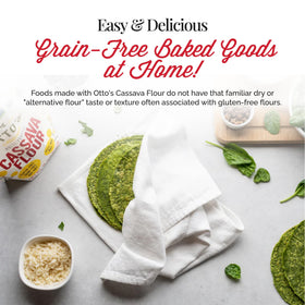 Golden-brown baked goods created with Otto's Naturals cassava flour