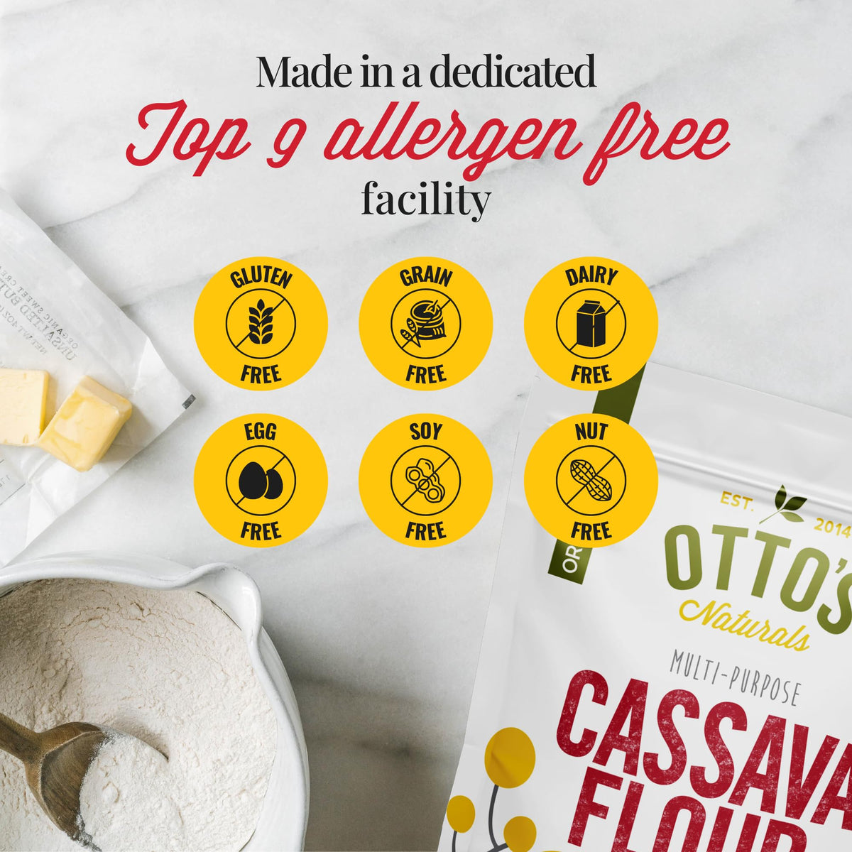 Fluffy pancake batter made with Otto's Naturals cassava flour