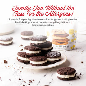 Kids joining in as family bakes with Otto's Naturals mix.