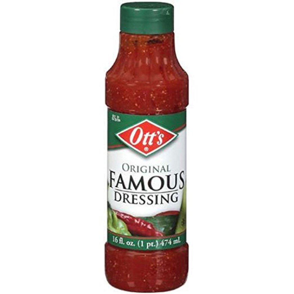 Ott's Original Famous Dressing pack of 2 bottles, ideal for versatile meals.